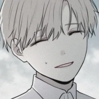 🗝 Anime, Manga, Garçon, Sourire, Mignon, Personne telegram sticker