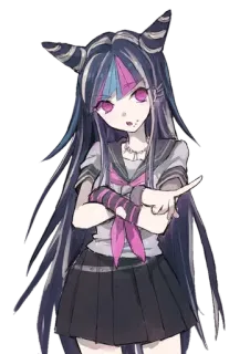 👉 Ibuki Mioda Danganronpa Anime, Charakter, Ibuki Mioda, Danganronpa, Mädchen telegram sticker