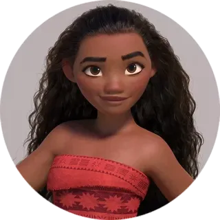 😃 Moana Cartoon, Disney, Prinzessin, Ozean, animiert whatsapp sticker
