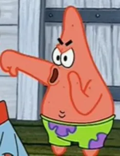 👎 Patrick Star SpongeBob SquarePants Cartoon, Patrick Star, Spongebob, Nickelodeon, Wütend, Seestern whatsapp sticker