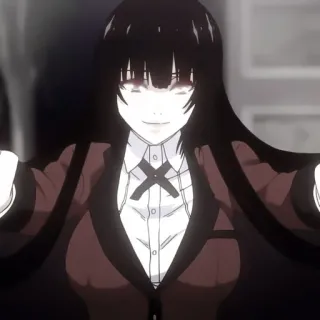 🃏 Yumeko Jabami Kakegurui 动漫, 女孩, 赌博, 校服, 狂赌之渊, 蛇喰梦子 telegram sticker