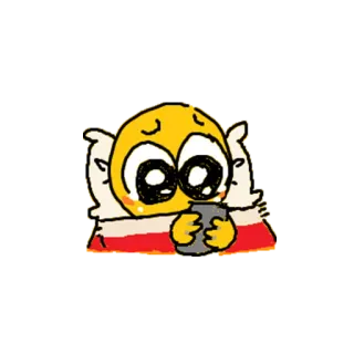 🛌 Emoji, Fofo, Amarelo, Personagem, Telefone, Triste telegram sticker