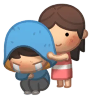 😭 verdriet, huilen, troost, cartoon, empathie, genegenheid, liefde telegram sticker