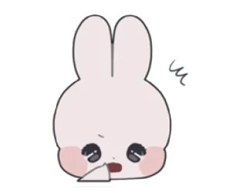 🎀 зайчик, милый, животное, мультфильм, стикер telegram sticker