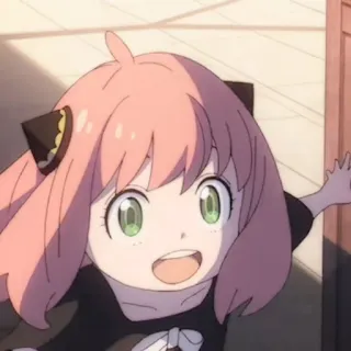 🍄 Anya Forger Spy x Family Anime, Dziewczyna, Kreskówka, Słodkie, Spy x Family, Anya, Anya Forger telegram sticker