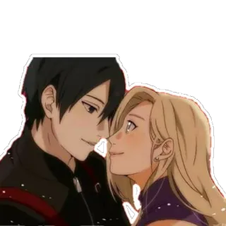 💕 Anime, Amor, Casal, Desenho animado, Romance, Relacionamento telegram sticker