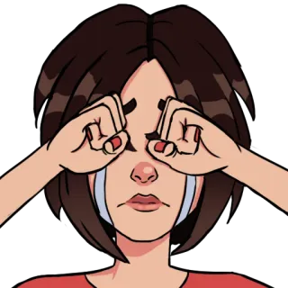 😭 哭, 伤心, 眼泪, 难过, 情绪化, 女人 telegram sticker