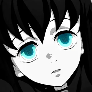 🖤 Anime, Ragazza, Manga, Bianco e nero, Ritratto whatsapp sticker