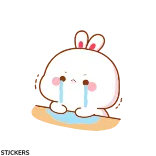 ๐ bunny, rabbit, crying, sad, cute, tearful telegram sticker