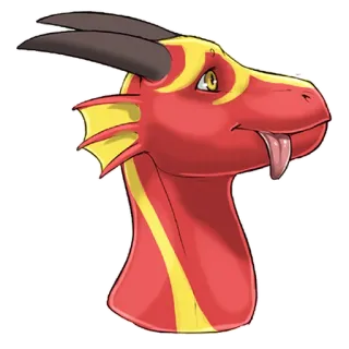 😛 Drache, Tier, Cartoon, Kreatur, Echse, Fantasy, Tier whatsapp sticker