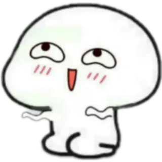 🤪 cartoon, cute, character, white, happy telegram sticker