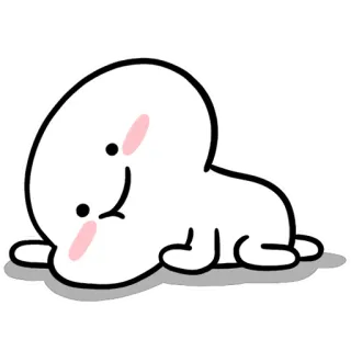 😪 cute, blob, cartoon, kawaii, simple telegram sticker