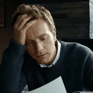 😫 Mann, besorgt, erschöpft, gestresst, denkend telegram sticker