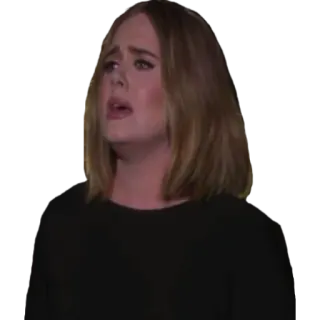 😔 Adele cantora, celebridade, pop, mulher, música telegram sticker