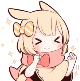 😆 만화, 애니메이션, 귀여운, 반짝이, 카와이, 행복한, 캐릭터, 일러스트 telegram sticker