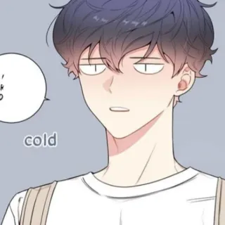 🐚 cold персонаж, искусство, портрет, мультфильм whatsapp sticker