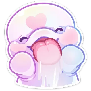 👅 carino, adesivo, kawaii, cartone animato, personaggio, dolce whatsapp sticker