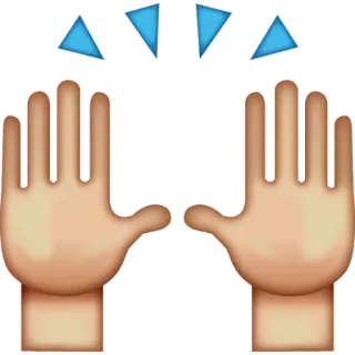 🙌 Руки, Праздник, Эмодзи, Похвала, Поднятые руки telegram sticker