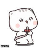 🍼 gato, mono, animal, pegatina, kawaii telegram sticker