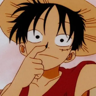 🤨 Monkey D. Luffy One Piece Anime, One Piece, Monkey D. Luffy, Desenho animado, Pirata, Mangá whatsapp sticker