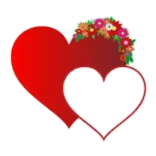 🌹 Herz, Liebe, Blumen, Blumenmuster, Romantisch, Valentinstag, Rot whatsapp sticker