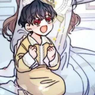 🧸 criança, menino, fofo, sorrindo, desenho animado, anime whatsapp sticker