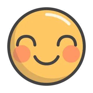 ☺️ Emoji, Smiley, Joyeux, Visage, Dessin animé, Icône telegram sticker