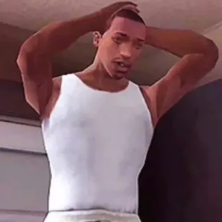 🧐 CJ Grand Theft Auto: San Andreas gta, grand theft auto, san andreas, videogioco, cj, carl johnson telegram sticker