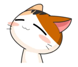 🙂 cat, cute, sticker, cartoon telegram sticker