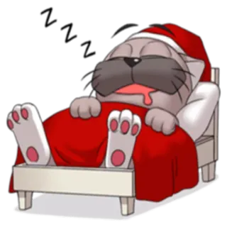 😴 犬, 睡眠, 眠り, ベッド, 可愛い, 漫画 telegram sticker