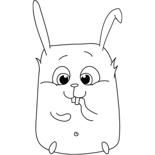 😚 coelho, coelhinho, fofo, animal, desenho animado, ilustração telegram sticker