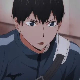 💙 Kageyama Tobio Haikyuu!! アニメ, ハイキュー!!, 影山, 飛雄, バレーボール, キャラクター telegram sticker
