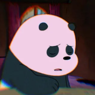 🐼 Panda We Bare Bears Panda, Bär, Cartoon, Traurig, Süß, We Bare Bears telegram sticker