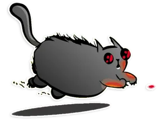🐾 gato, desenho animado, animal, adesivo telegram sticker