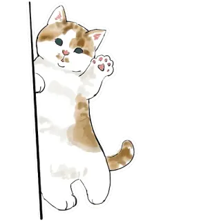 👋 猫, ステッカー, 可愛い, 動物, ペット, 挨拶 telegram sticker