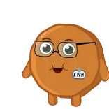 ❤️ Kyra Desenho animado, Personagem, Adesivo, Etiqueta de nome, Óculos telegram sticker