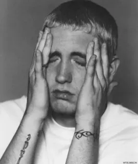 😑 Eminem Eminem, 说唱歌手, 肖像, 音乐 telegram sticker
