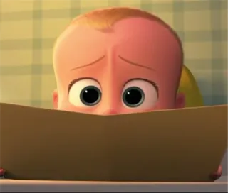 ☹ Boss Baby The Boss Baby em bé, hoạt hình, dễ thương, hoạt họa, phim whatsapp sticker
