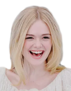 😅 portrait, femme, cheveux blonds, souriant, rire, heureux telegram sticker