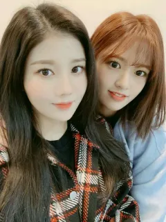 💙 retrato, mulheres, selfie, amizade, asiática, coreana, meninas whatsapp sticker