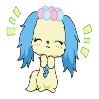 😊 kawaii, Cartoon, Welpe, Hund, süß, Tier whatsapp sticker