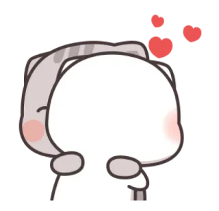 🍼 chat, amour, coeurs, mignon, animal, dessin animé telegram sticker