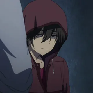 🥀 Anime, Garçon, Sweat à capuche, Dessin animé, Personnage telegram sticker