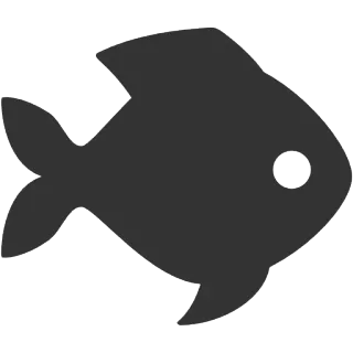 🐟 fish, animal, sea, ocean, silhouette, nature telegram sticker