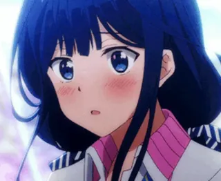 🖇 Anime, Mädchen, Charakter, Süß, Errötend whatsapp sticker