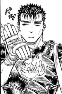 🖤 Guts Berserk manga, anime, sword, armor, warrior whatsapp sticker