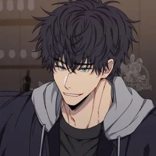 💍 アニメ, 男, ポートレート, 男性, 漫画, イケメン telegram sticker