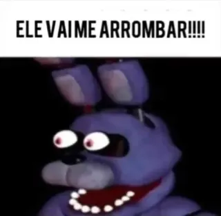 🕳️ Bonnie Five Nights at Freddy's ELE VAI ME ARROMBAR!!!! kelinci, animatronik, horor, permainan, ungu, takut, menakutkan telegram sticker