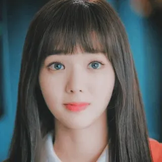 ❄ femme, portrait, visage, personne, brune, coréenne, asiatique telegram sticker