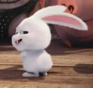 🐰 Snowball The Secret Life of Pets conejo, dibujos animados, lindo, animal, blanco, conejito whatsapp sticker